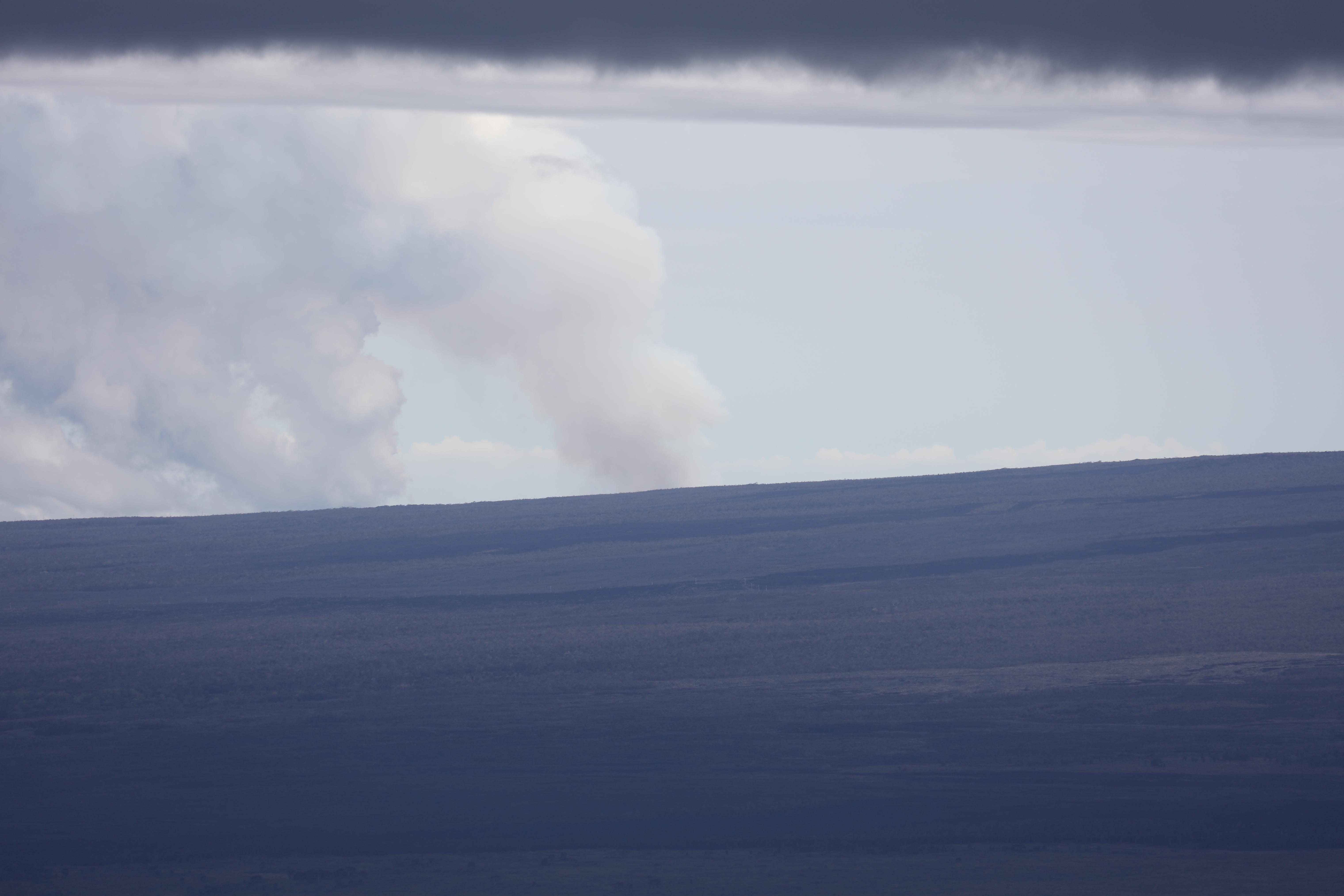 A view of the Episode XLIV plume from Mauna Kea, as close as we could get, sigh.
