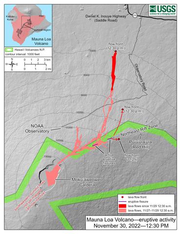 November 30th USGS flow map