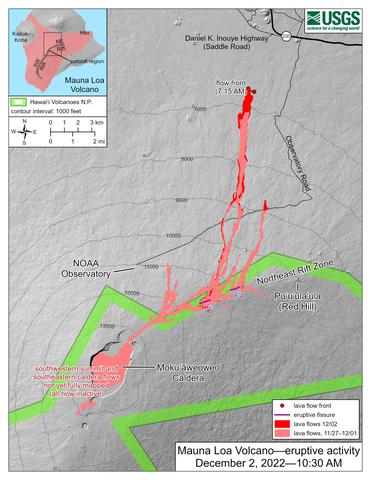 December 2nd USGS flow map